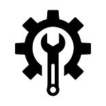 llave inglesa y engranaje icono diseño para construcción, reparar y ajustes_.jpeg