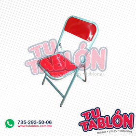 Silla Plegable Laminada Roja