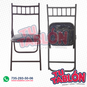 Silla Plegable Modelo Tiffany Color Chocolate