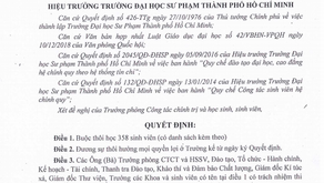 QĐ về việc buộc thôi học sinh viên HK1 NH 2020-2021