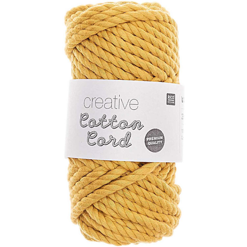 Makramee Garn Creative Cotton Cord - Senf