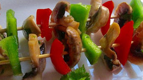 Mushroom & Capsicum Kebabs