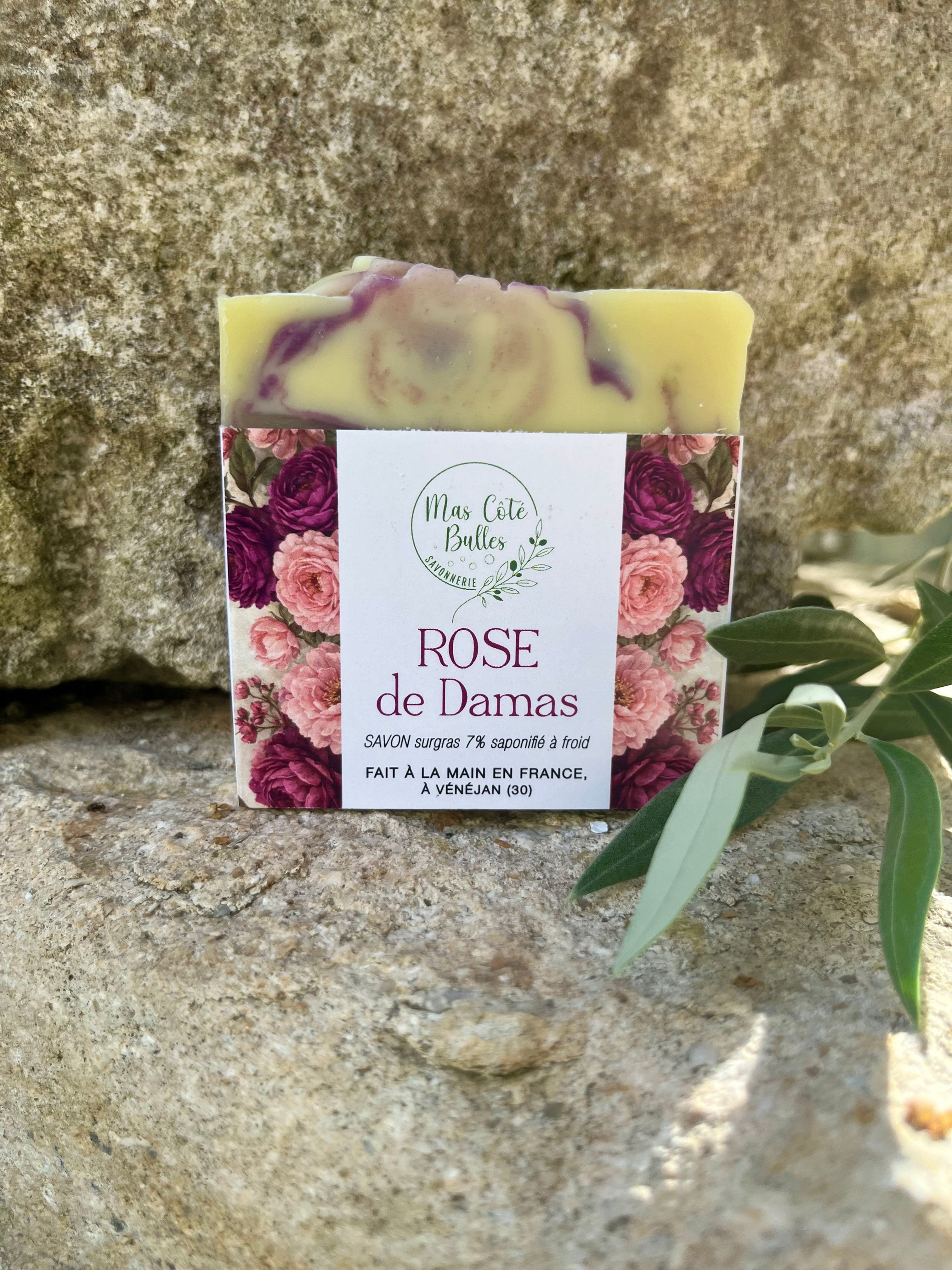Rose De Damas savon Surgras avec fourreau