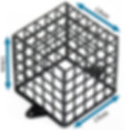 black 13cm x 13cm x 13cm pir cage