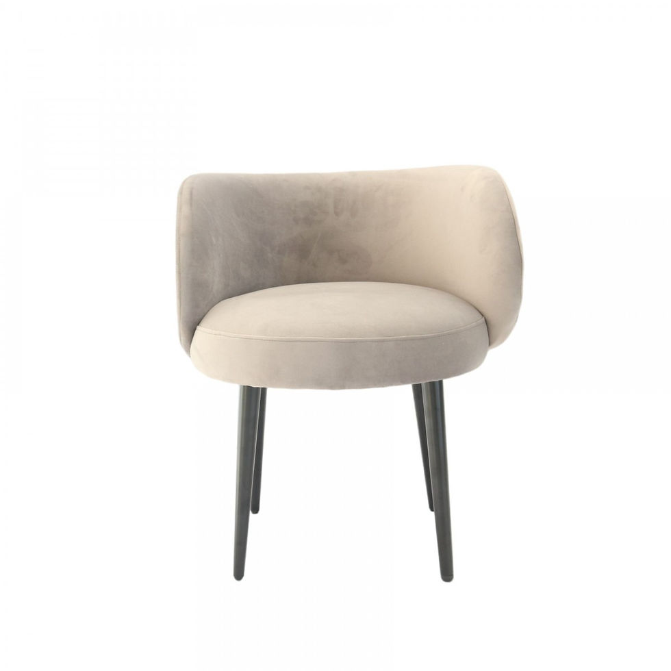 Thumbnail: 24" Gray And Black Velvet Arm Chair