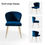 Thumbnail: Navy Blue Velvet Upholstered Wingback Accent Side Chair w/ Gold Metal Legs