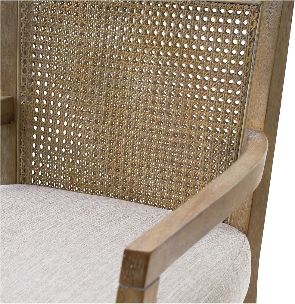Thumbnail: Counter Stool Kitchen Island Counter Stool, Natural Cane Backrest, Solid