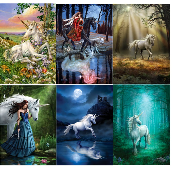 Multipack 6 Imagus Prints - A4 Image in A3 Mount - Unicorns (ARTUNICORNS)