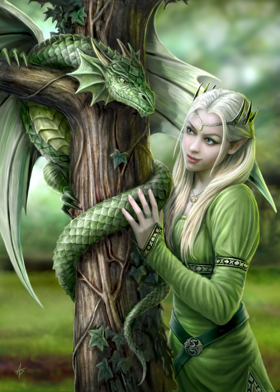 Kindred Spirits - Anne Stokes A4 Unmounted Poster Print - pack of 10