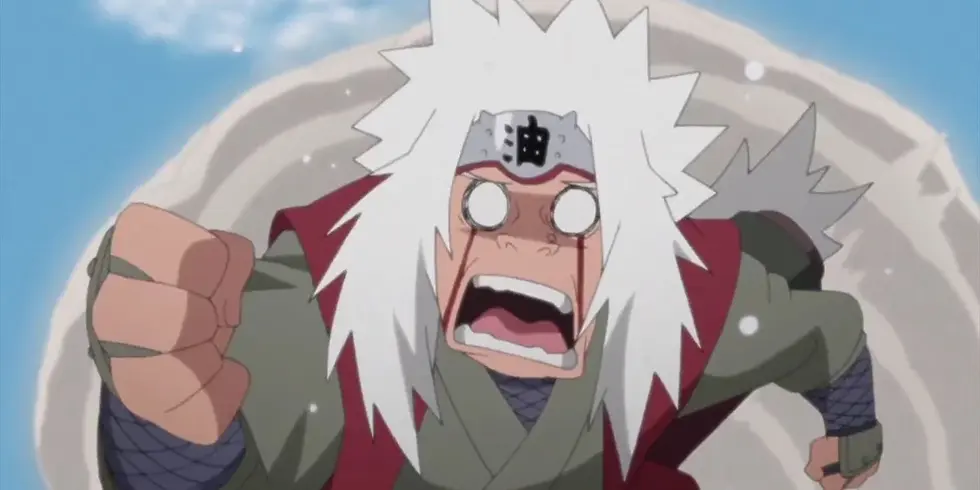Jiraiya scared and running