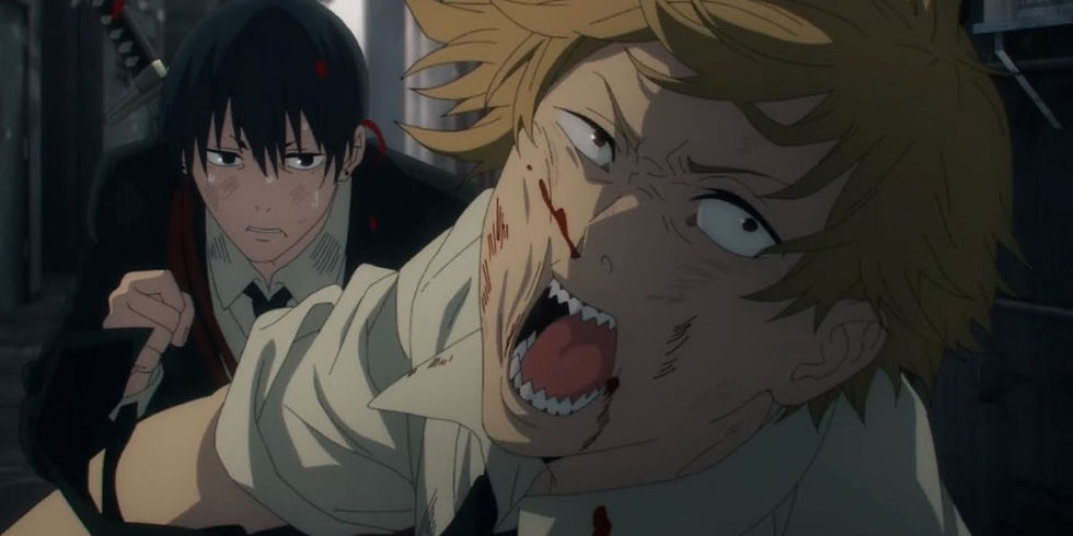 Denji and Aki beaten up
