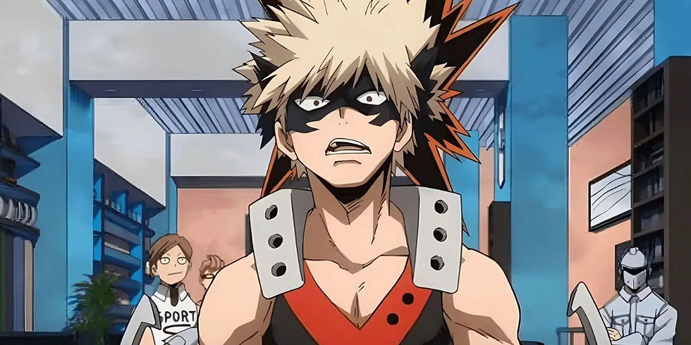 Bakugo looking angry