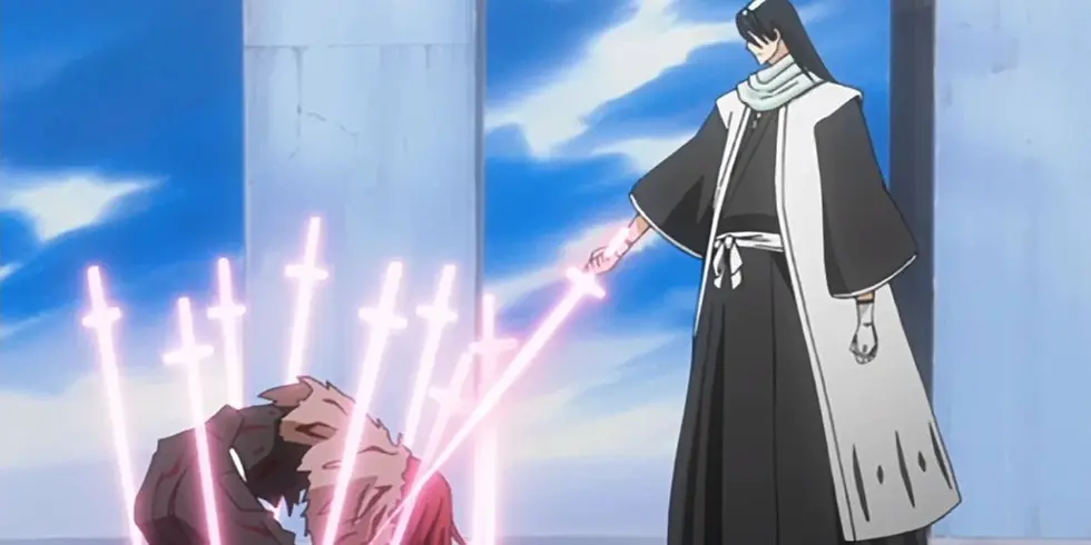 Byakuya fighting Renji