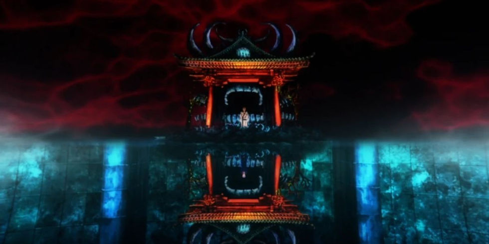 Sukuna using his Shrine Domain Expansion