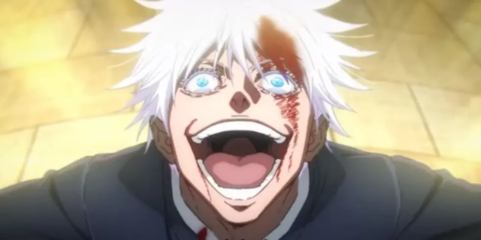 Gojo laughing