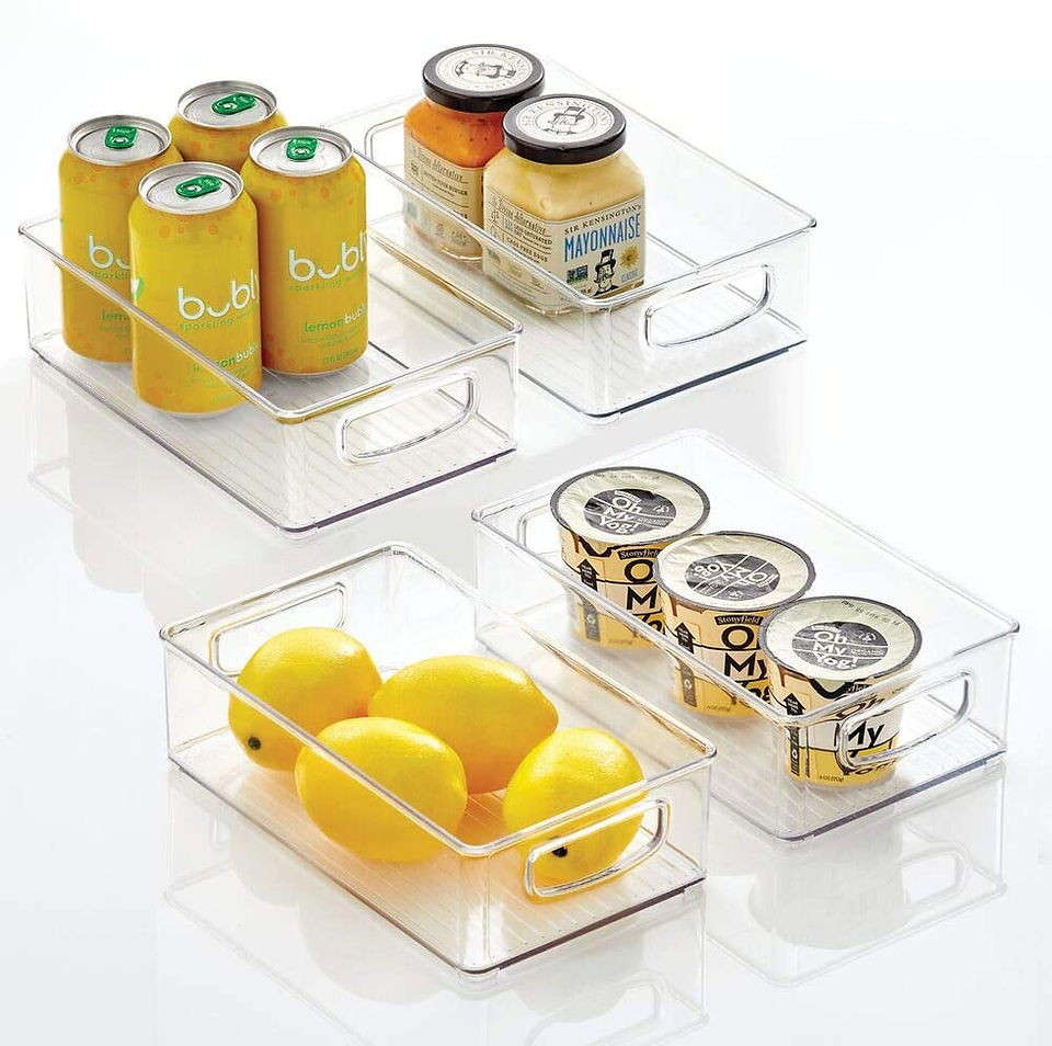 mDesign Acrylic Plastic Kitchen Pantry Organizer 10 inches by 6 inches by 3 inches Amazon