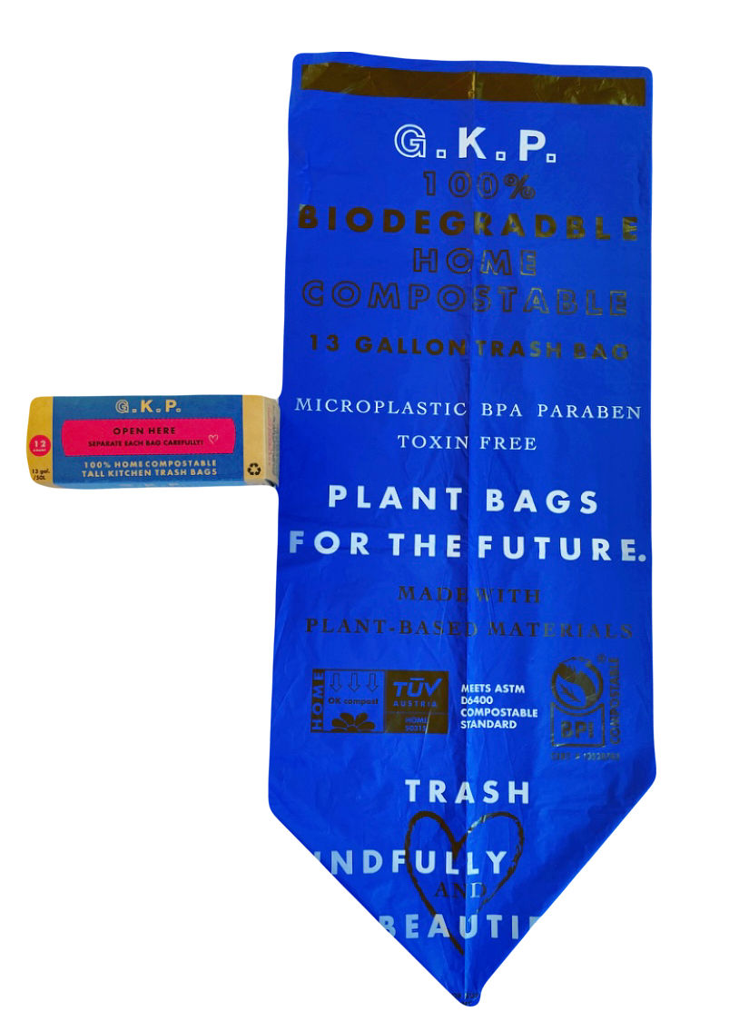 Thumbnail: G.K.P. Compostable Tall Kitchen (13 gal.) Trash Bags: Royal Blue