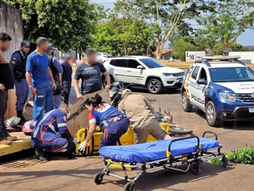 Pai e filha se envolvem em acidente e adolescente é socorrida pelo Samu em Rondonópolis-MT