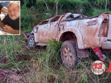 Empresário morre e três ficam feridos após Hilux capotar em MT