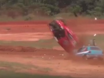 Vídeo flagra acidente impressionante em competição automobilística em MT