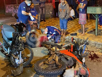 Acidente de alto impacto deixa motociclistas com graves ferimentos em Tangará da Serra-MT