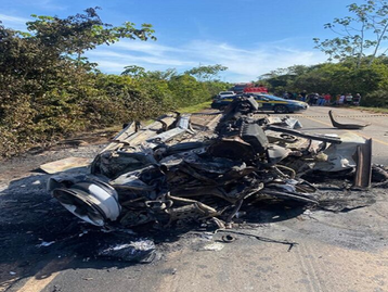 Quatro morrem carbonizados e vítima está em estado grave após acidente no município de Comodoro-MT