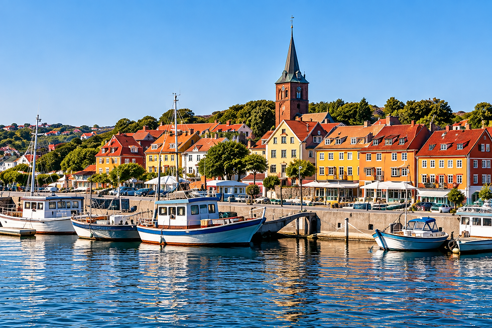 Havn med blå båd og røde tage-2.png