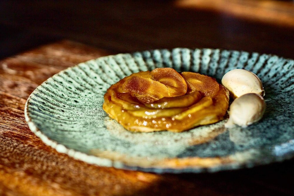 Dessert served at the hotel Falcon on Bornholm