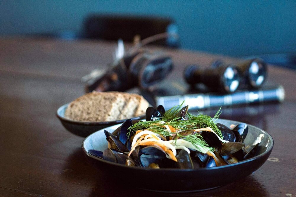 Delicious food served at the hotel Falcon on Bornholm island