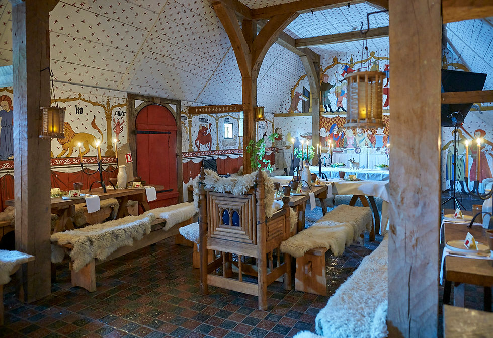 Authentic historical wedding decorations inspired by the Middle Ages