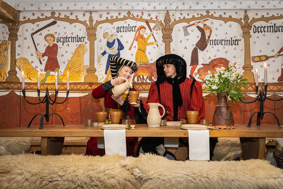 Bride and groom celebrating an unusual wedding idea inspired by medieval history