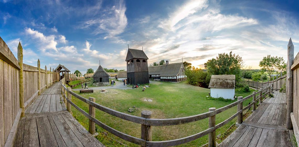 Historic fortress on Bornholm creating the perfect backdrop for a medieval wedding experience
