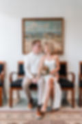 A couple sitting in the wedding room of Aero island town hall, where they will get married in Denmark fast