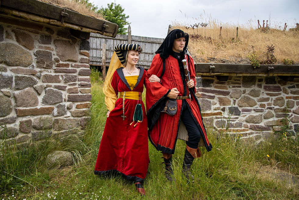 Medieval wedding photography capturing timeless romance on Bornholm, Denmark.