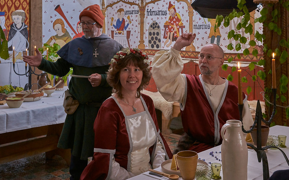 Fairytale medieval wedding on Bornholm combining history, romance, and Scandinavian nature.