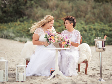 Emma and Rose’s Danish Beach Wedding 