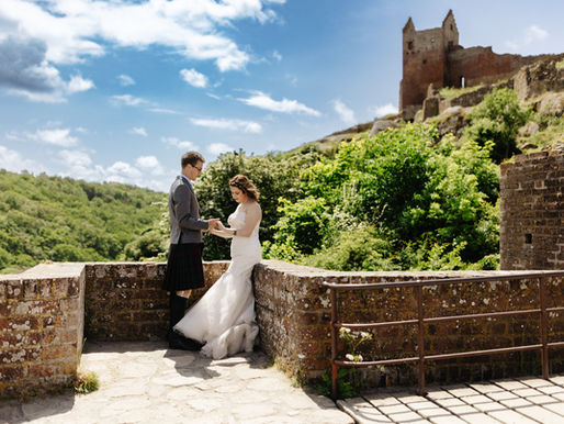 Tara & Kalum’s Hammershus Elopement: Just the Two of Them on Bornholm