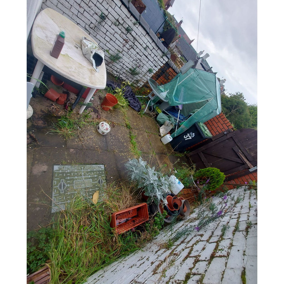 This back yard in Longton, before