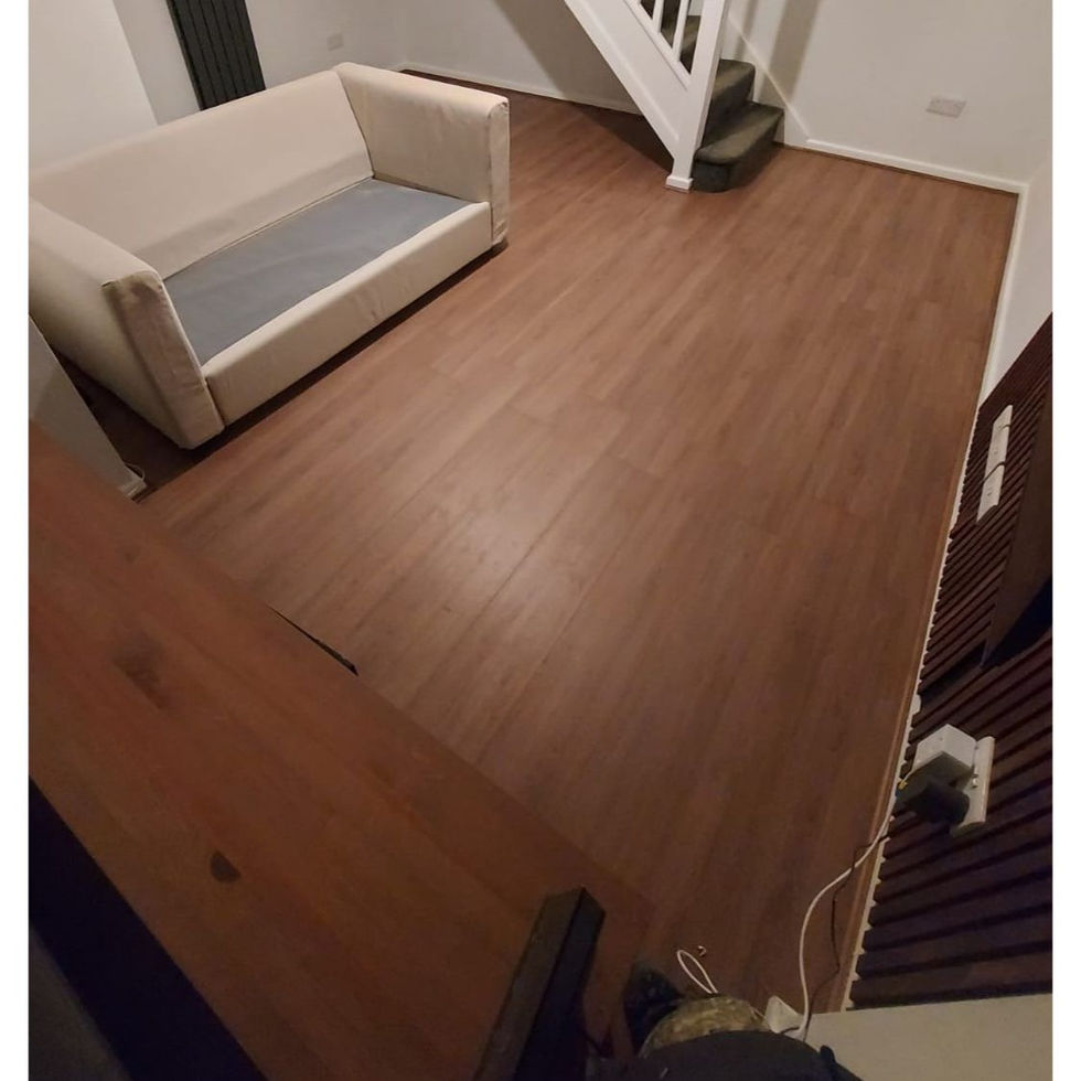 Laminate flooring in living room
