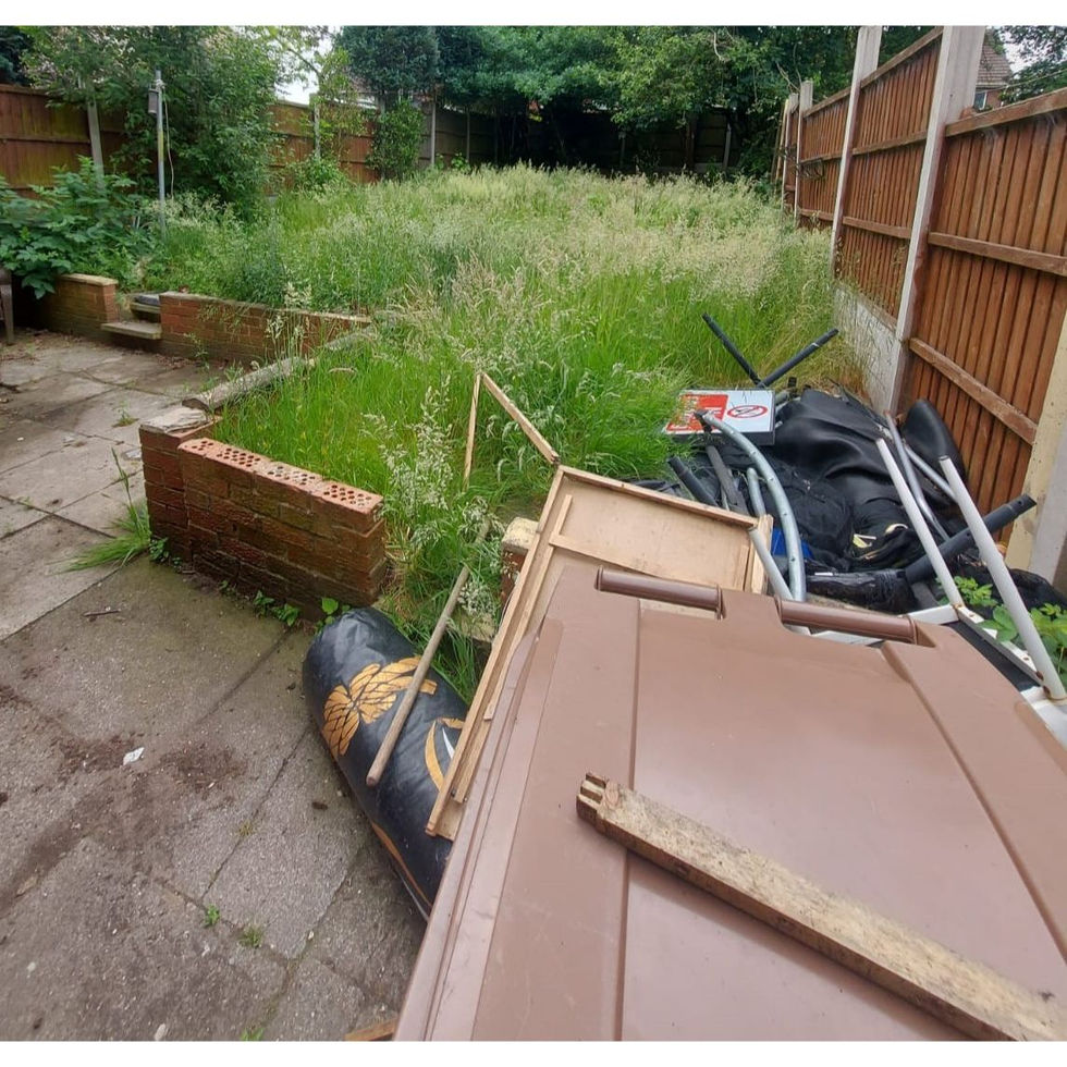 Back garden in Fegg Hayes, before