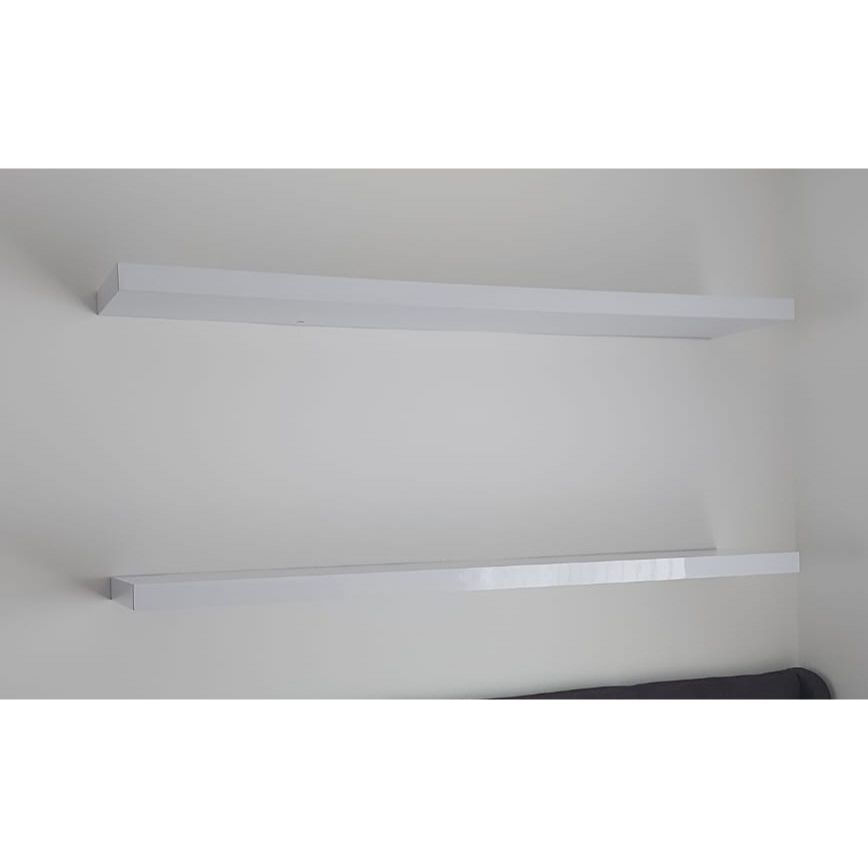 Floating shelves installed