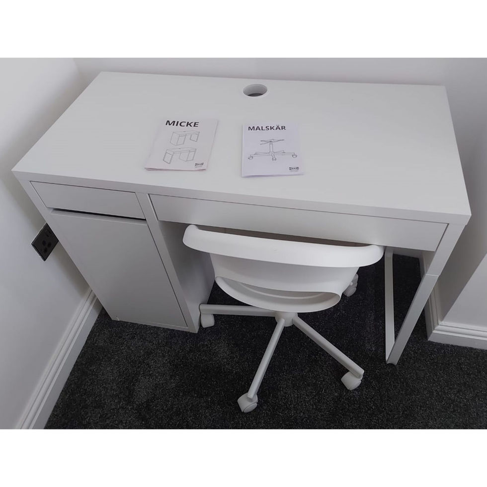 Ikea Micke desk and Malskar chair