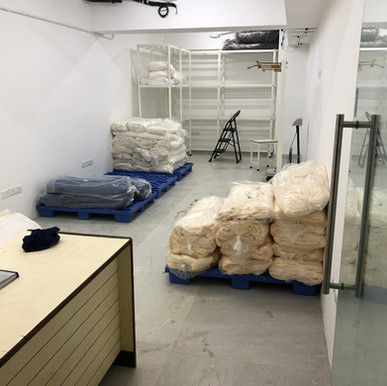 Greige Fabric Storage