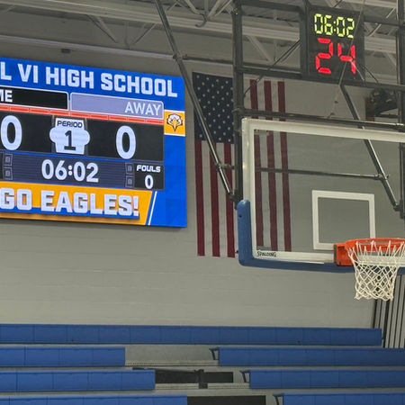 Paul VI High School Scoreboard and Shot Clock Installation