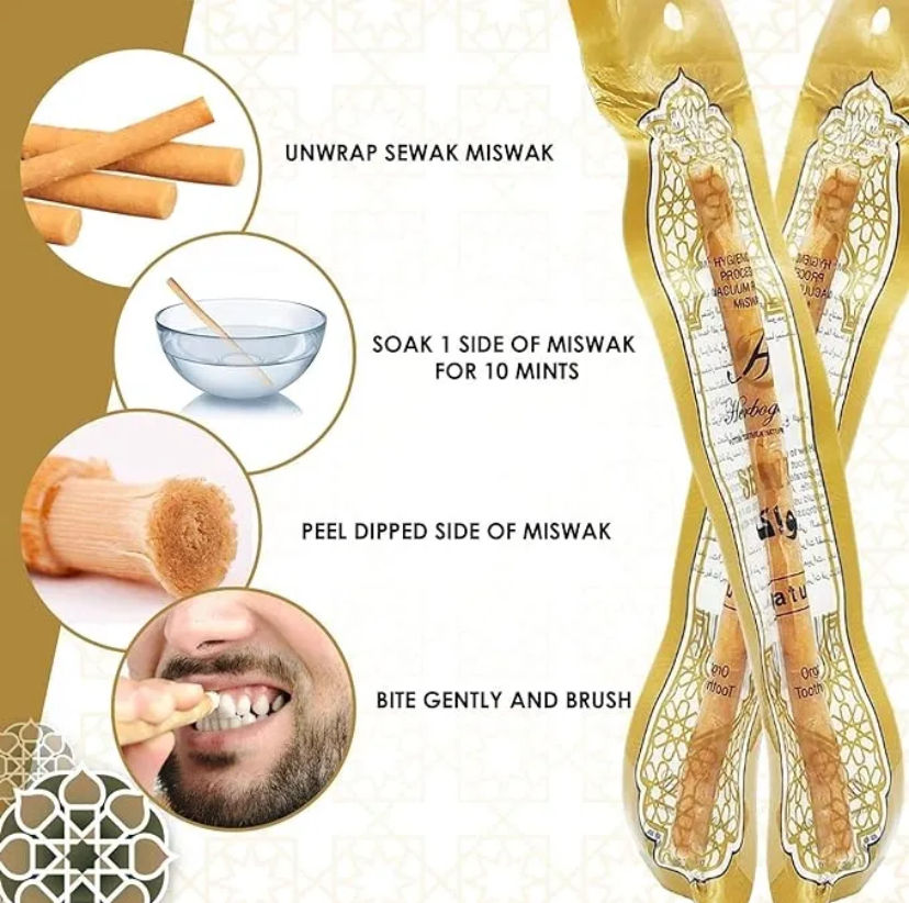 Thumbnail: Sewak Natural Miswak Toothbrush (Pack of 2)