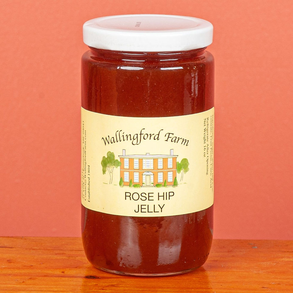A jar of 16 oz. Rose Hip Jelly