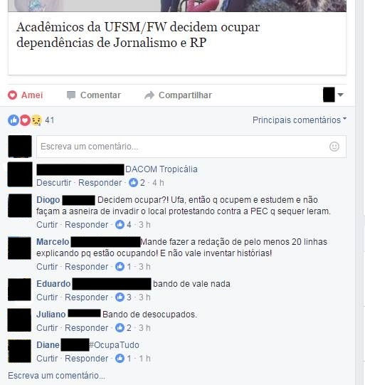 Alunos decidem por ocupar dependências do Departamento da Comunicação