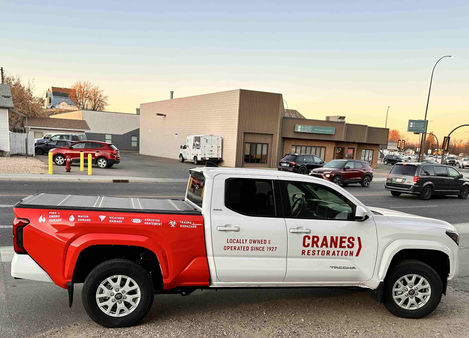 Cranes Restoration truck decals