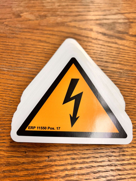 High voltage warning sticker
