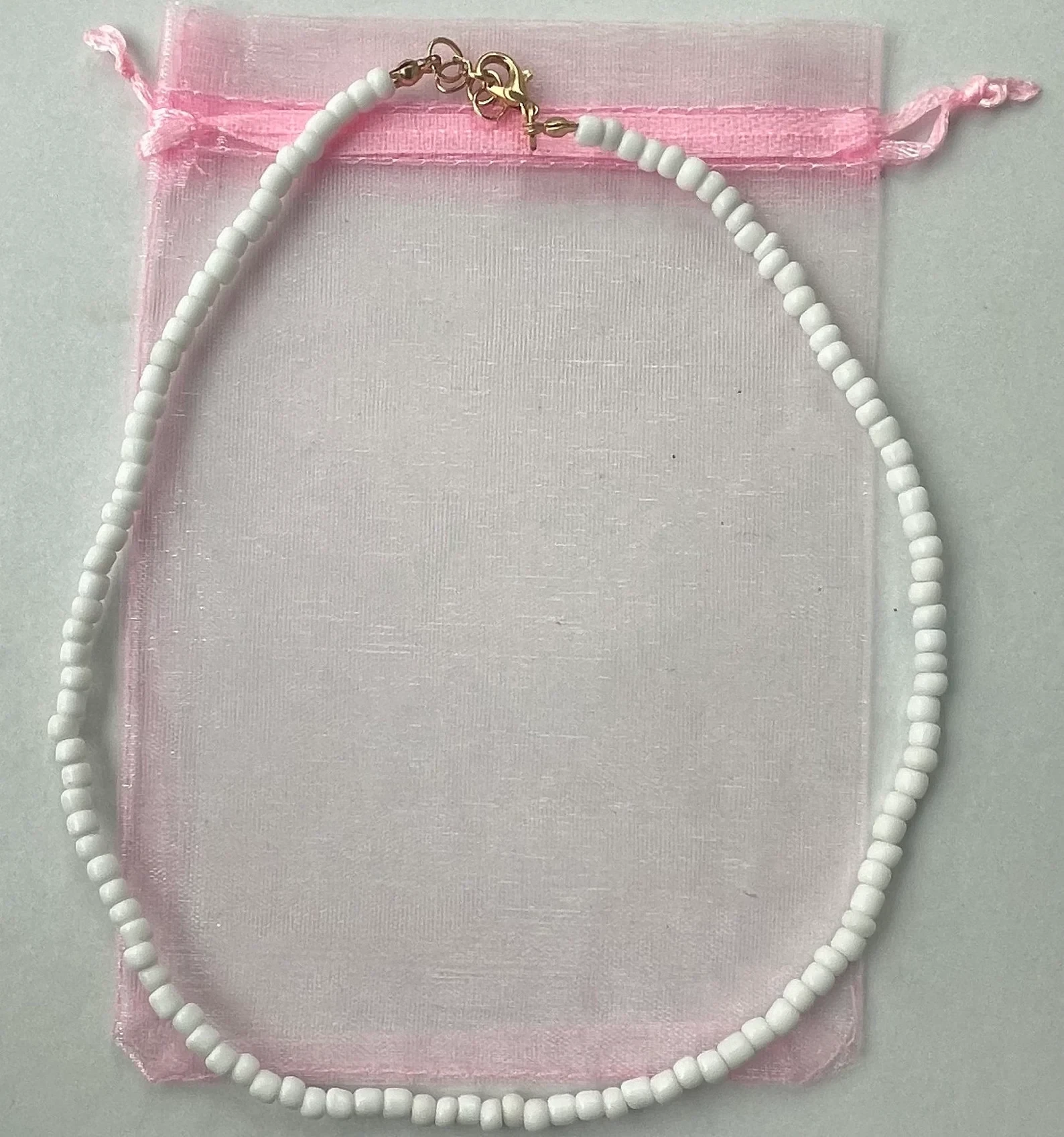 White Seed Bead Necklace